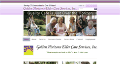 Desktop Screenshot of goldenhorizonseldercare.com